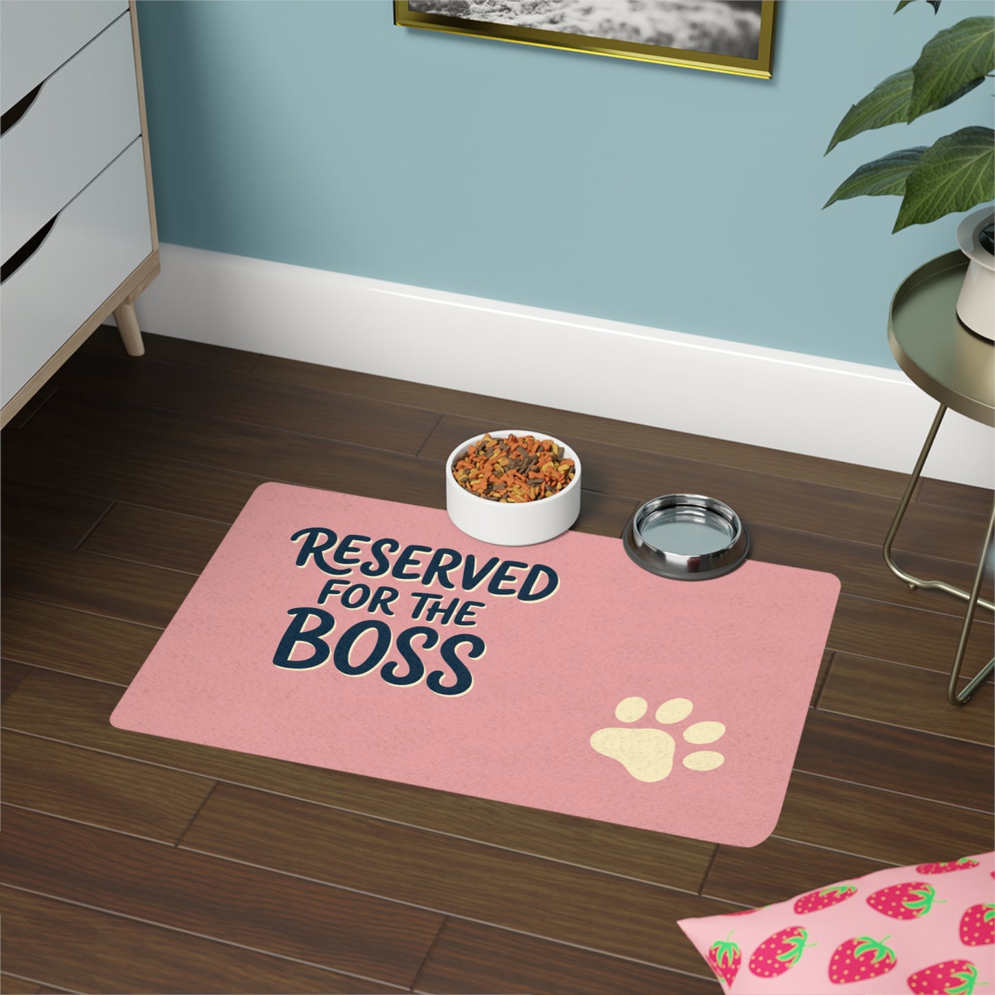 “Reserved for the Boss” Feeding Mat — 12"×18"