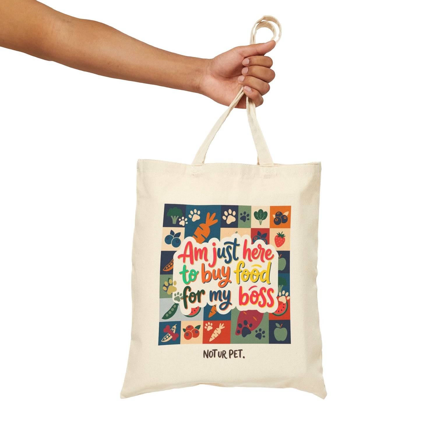 "Am Just Here to Buy Food for My Boss" — Canvas Tote