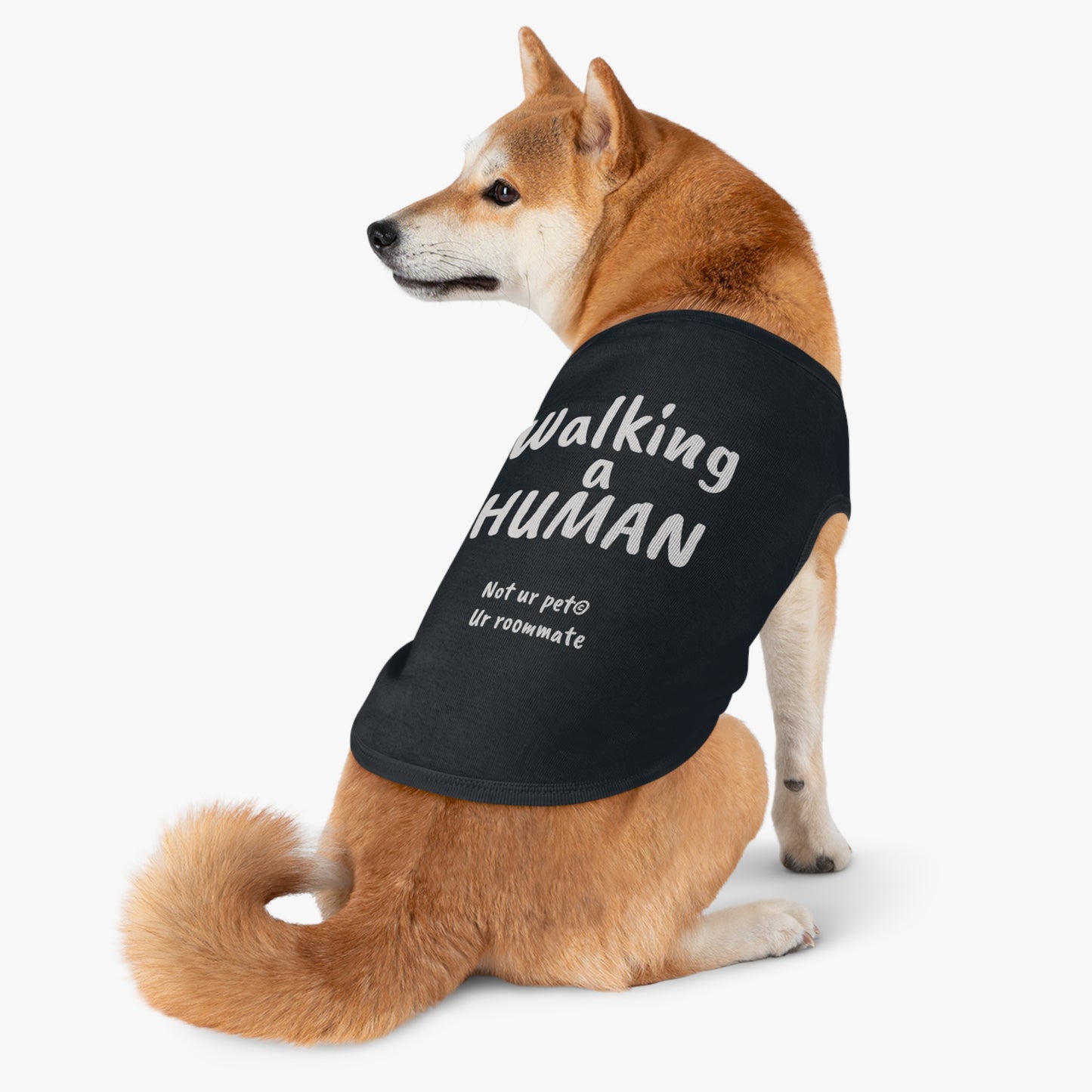 "Walking a human" — Pet Tank Top