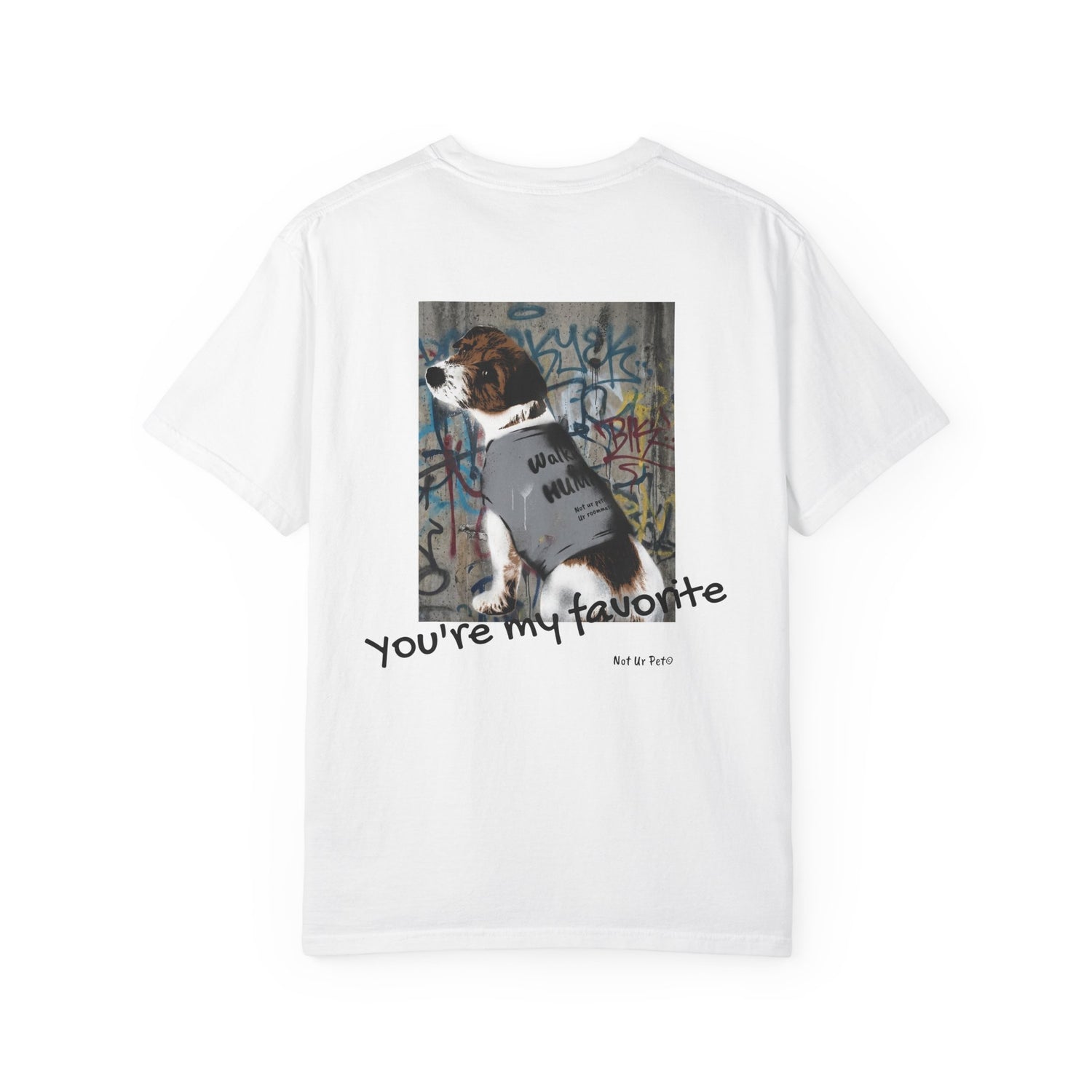 "you're my favorite" dog lover t-shirt, casual graphic tee for dog moms & dads