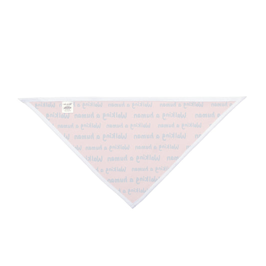 “Walking a Human” Repeating Text — Pet Bandana