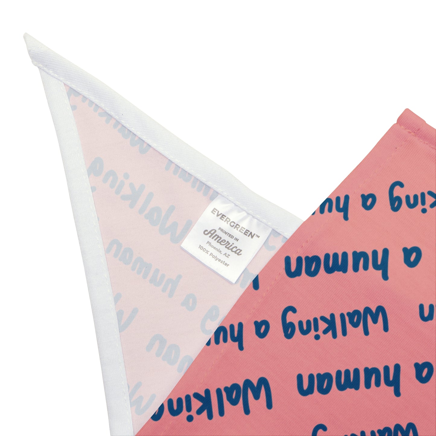 “Walking a Human” Repeating Text — Pet Bandana