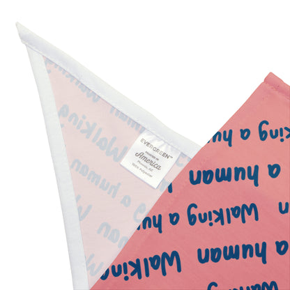 “Walking a Human” Repeating Text — Pet Bandana