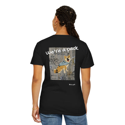 "We're a Pack" dog lover t-shirt, casual graphic tee for dog moms & dads