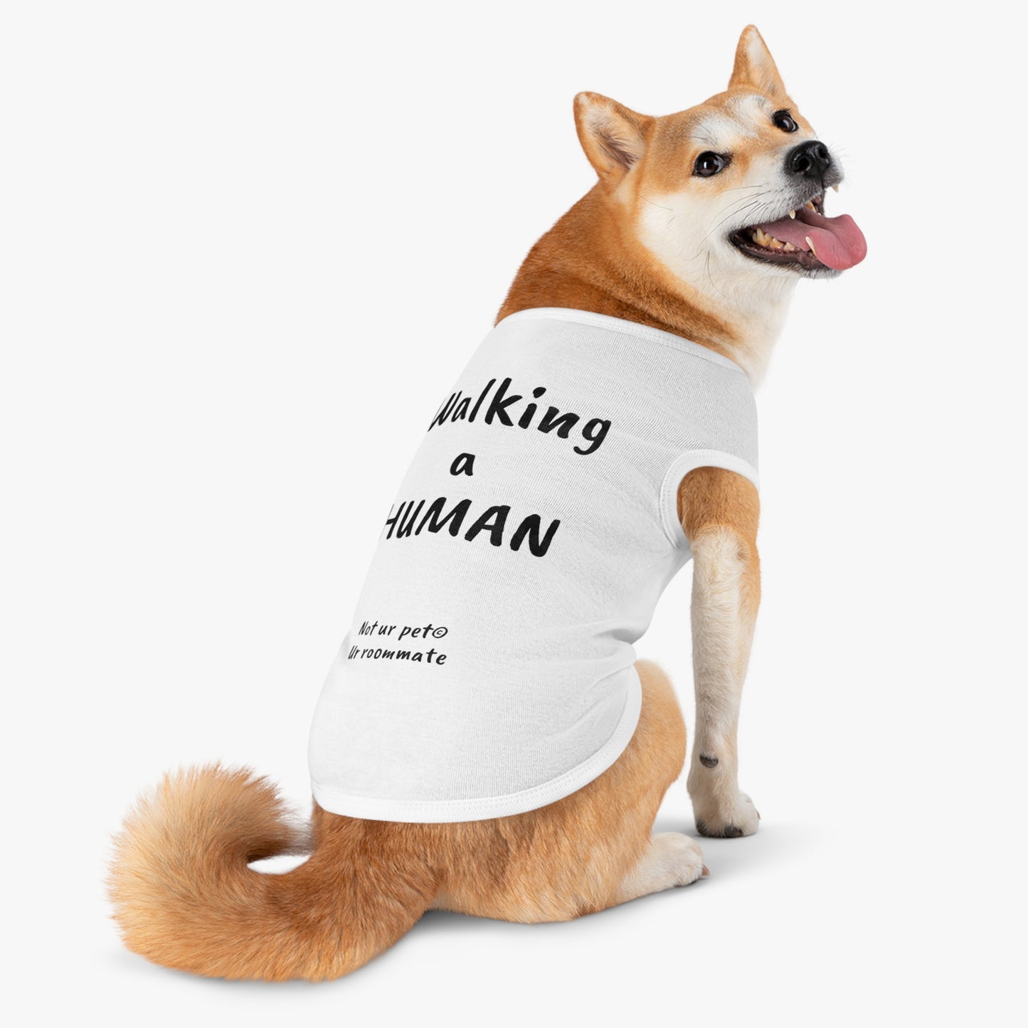 "Walking a human" — Pet Tank Top
