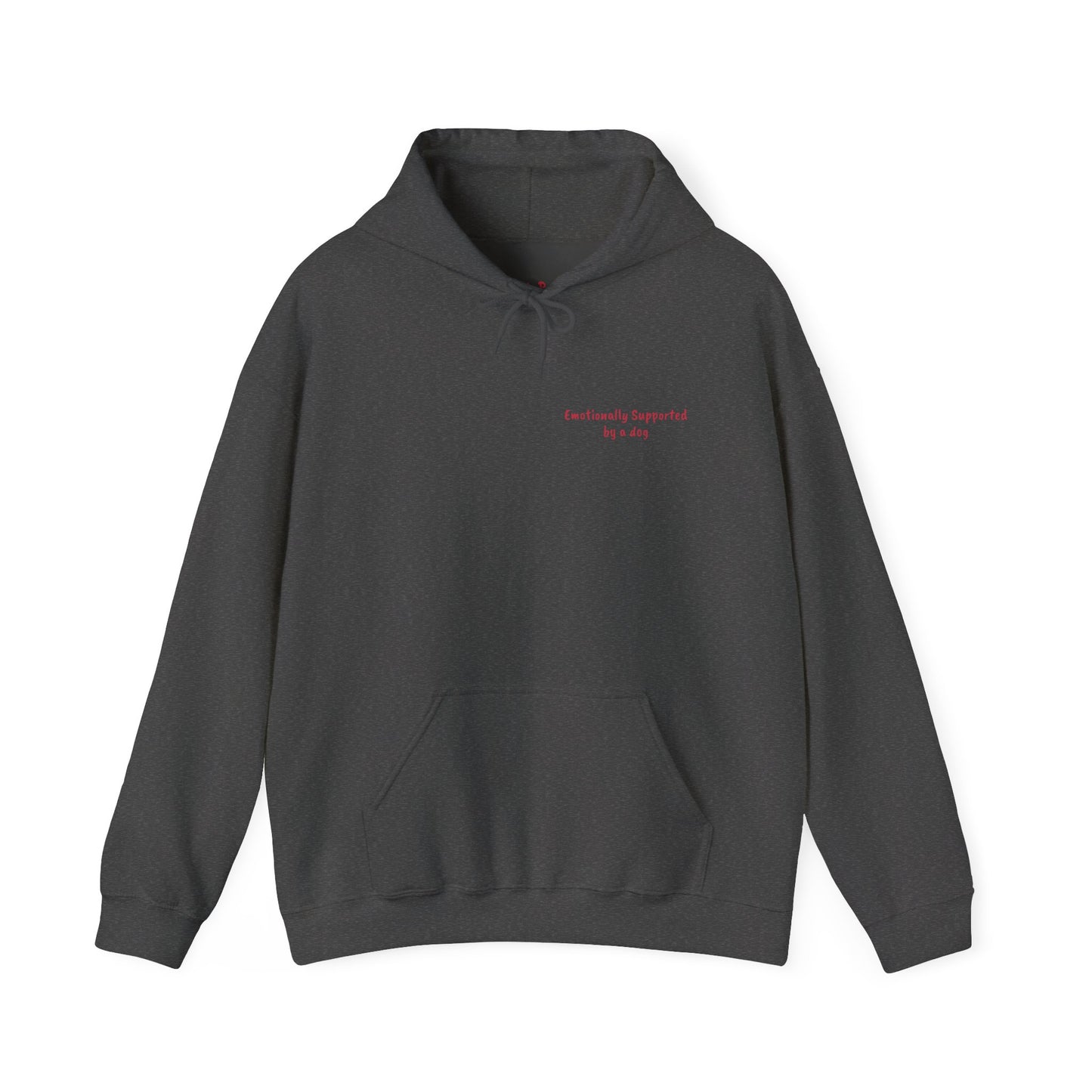 "I Love My Dog" hoodie for dog lovers, warm dog dad & mom sweatshirt on a white background