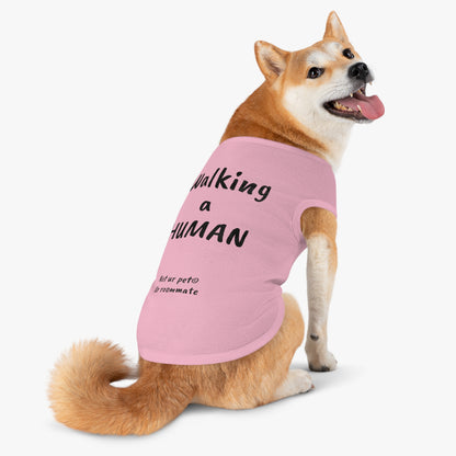 "Walking a human" — Pet Tank Top
