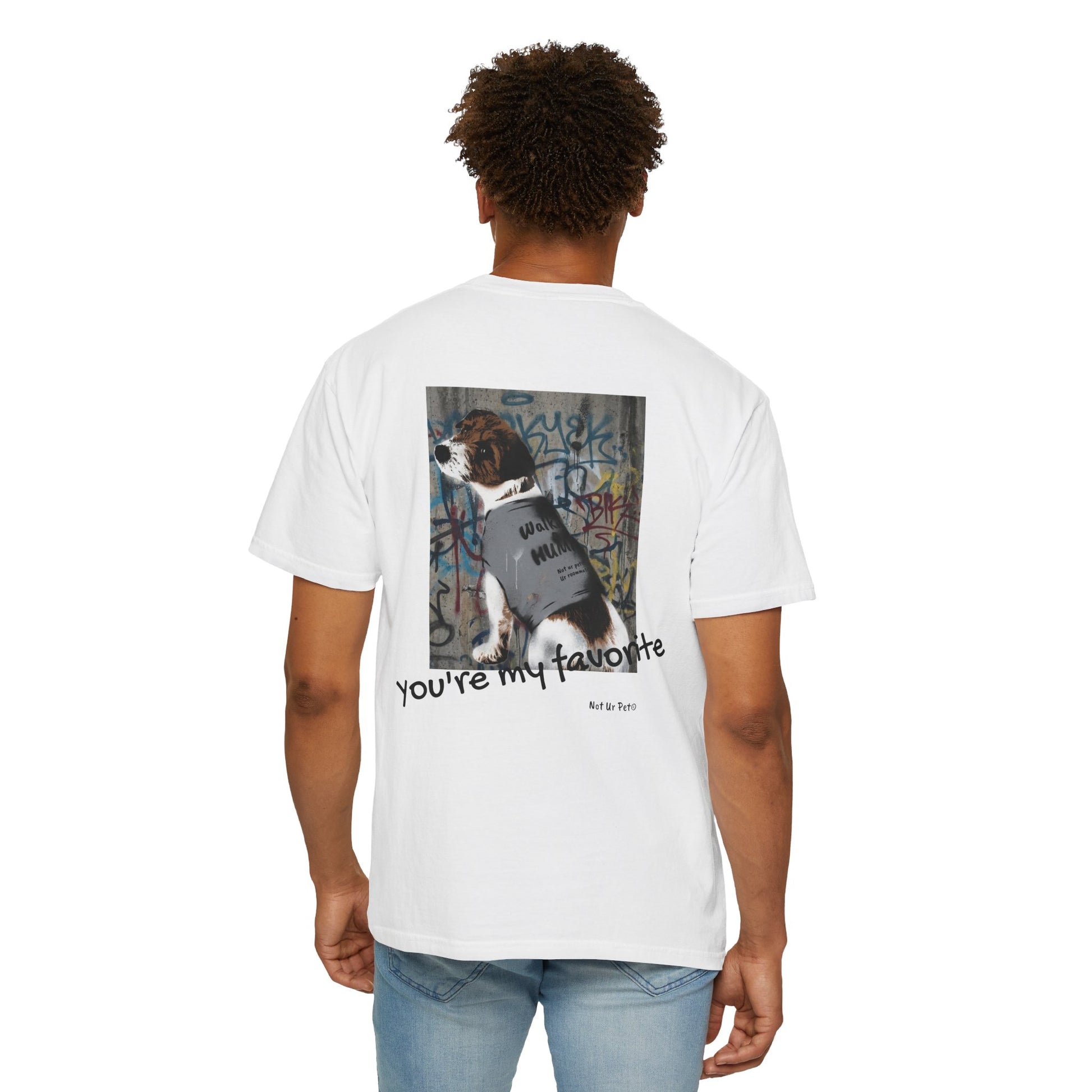 "you're my favorite" dog lover t-shirt, casual graphic tee for dog moms & dads