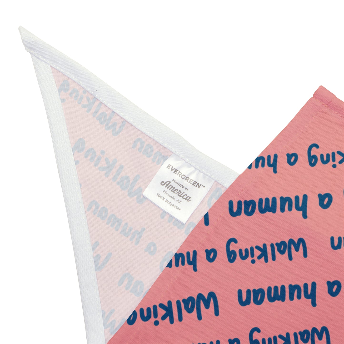 “Walking a Human” Repeating Text — Pet Bandana