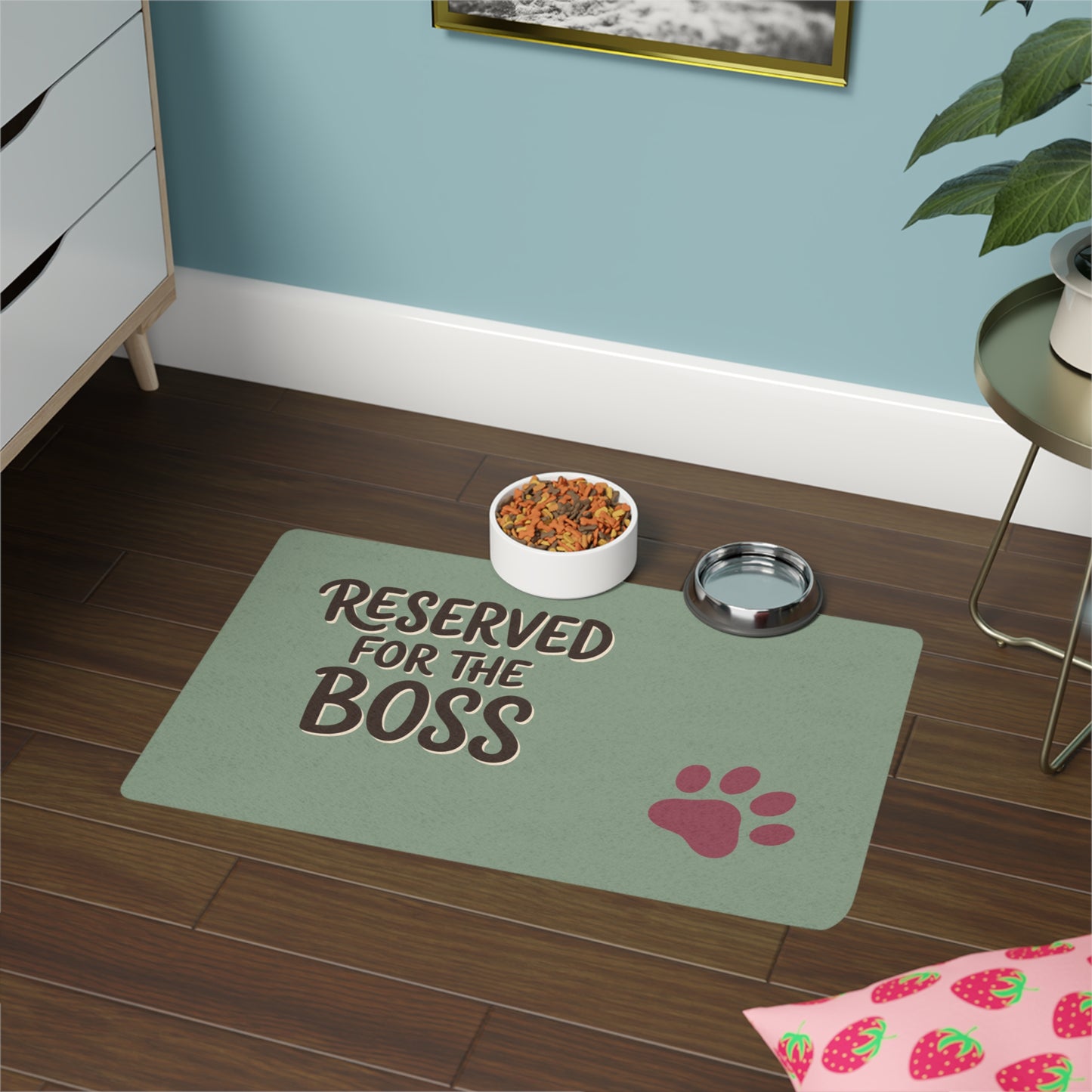 “Reserved for the Boss” Feeding Mat — 12"×18"