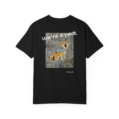 "We're a Pack" dog lover t-shirt, casual graphic tee for dog moms & dads