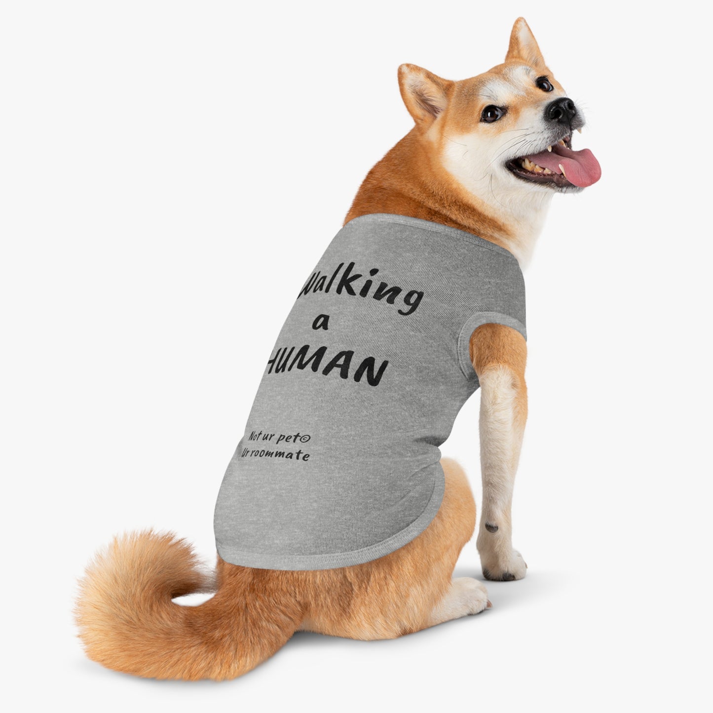 "Walking a human" — Pet Tank Top