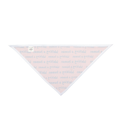 “Walking a Human” Repeating Text — Pet Bandana