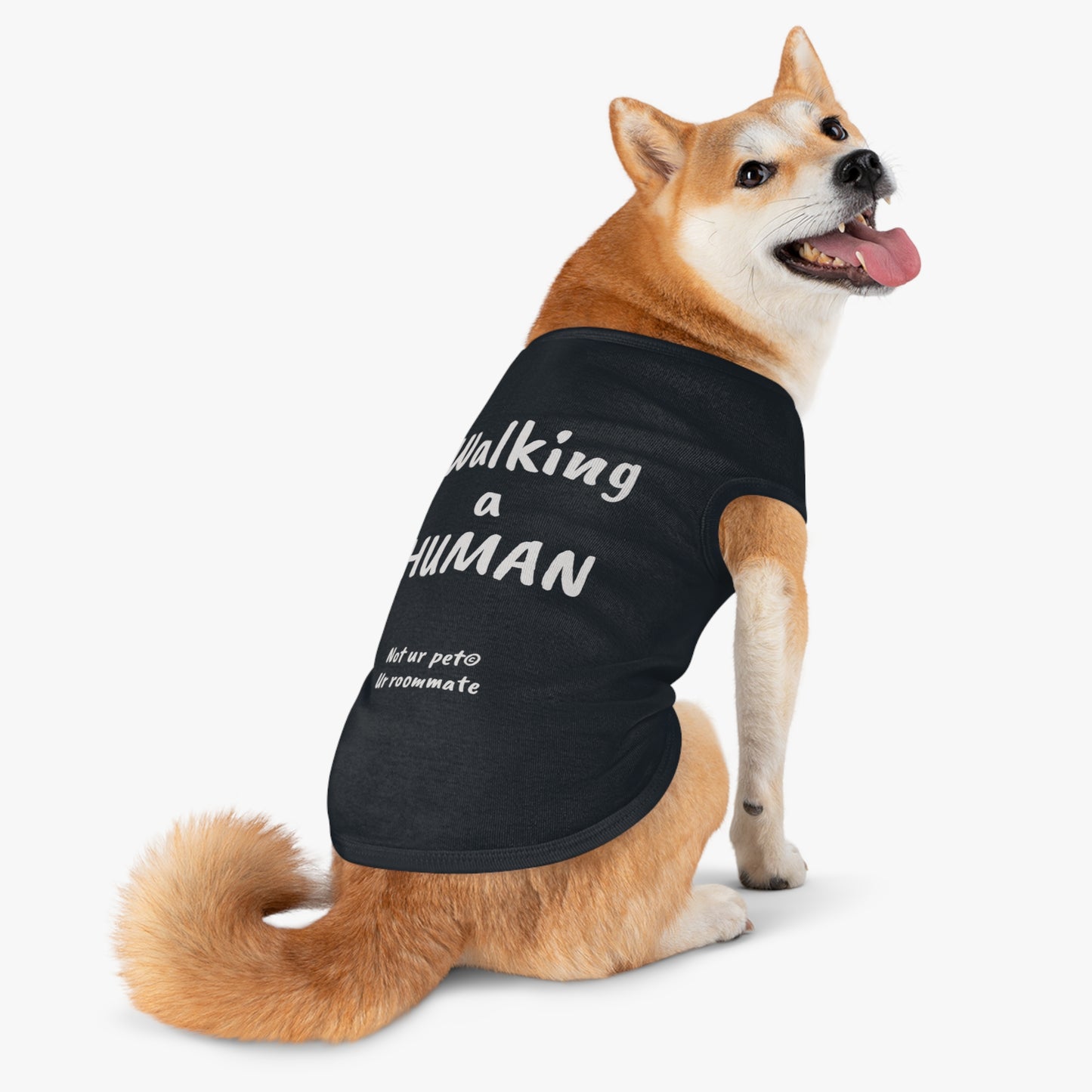 "Walking a human" — Pet Tank Top