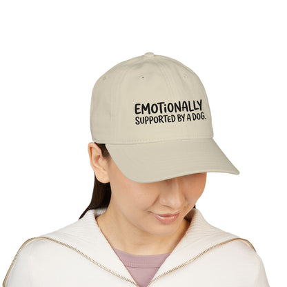 “Emotionally Supported by a Dog” — Organic Cotton Embroidery Cap