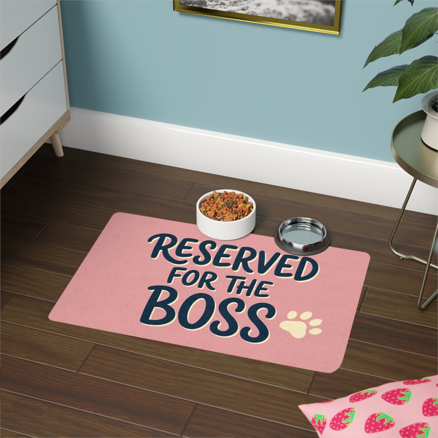 “Reserved for the Boss” Feeding Mat — 12"×18"