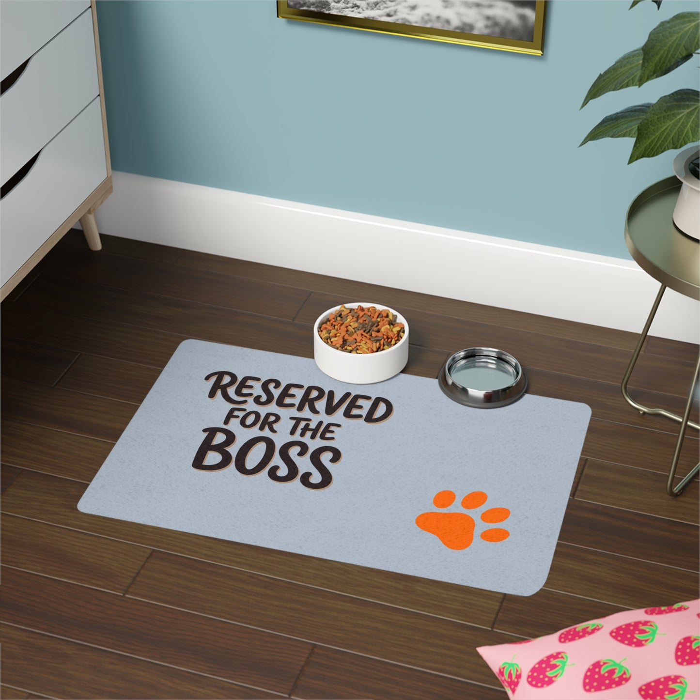 “Reserved for the Boss” Feeding Mat — 12"×18"